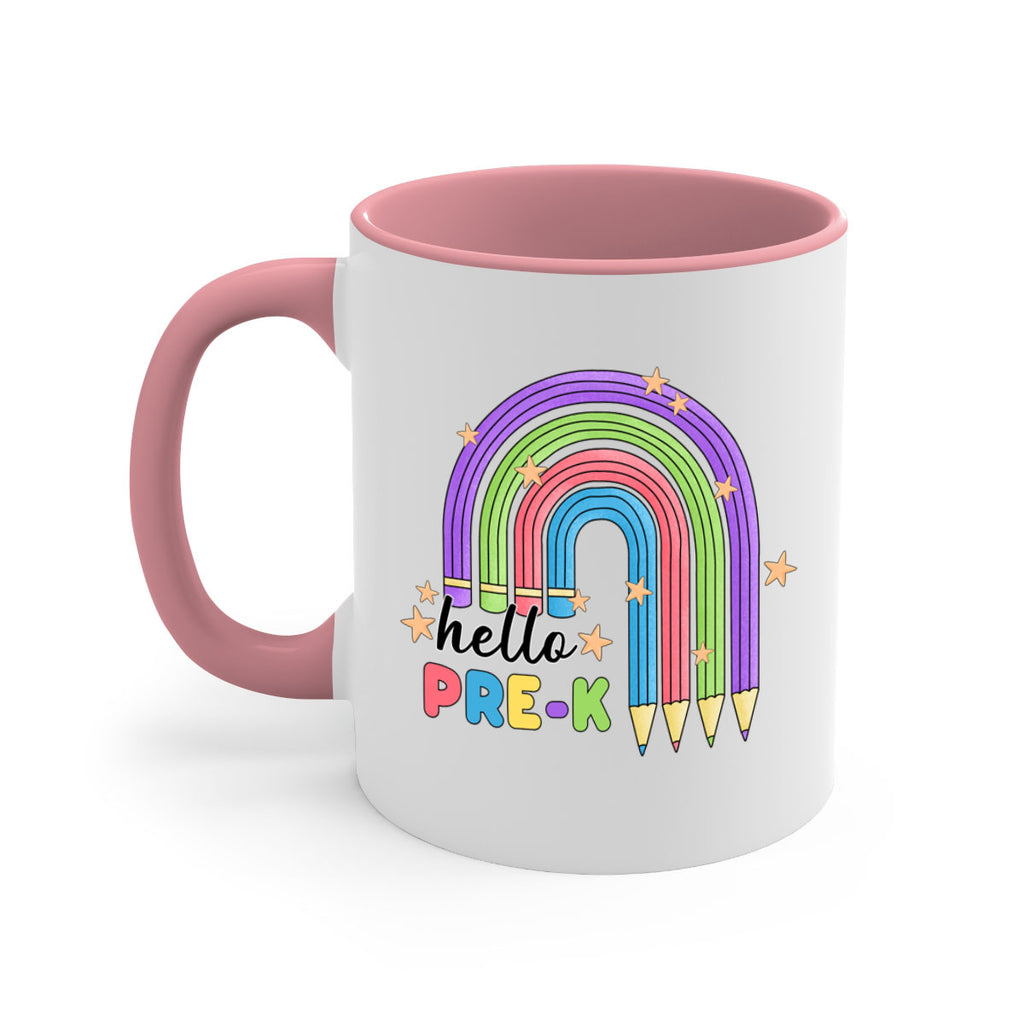 Hello PreK Pencil Rainbow 5#- preK-Mug / Coffee Cup