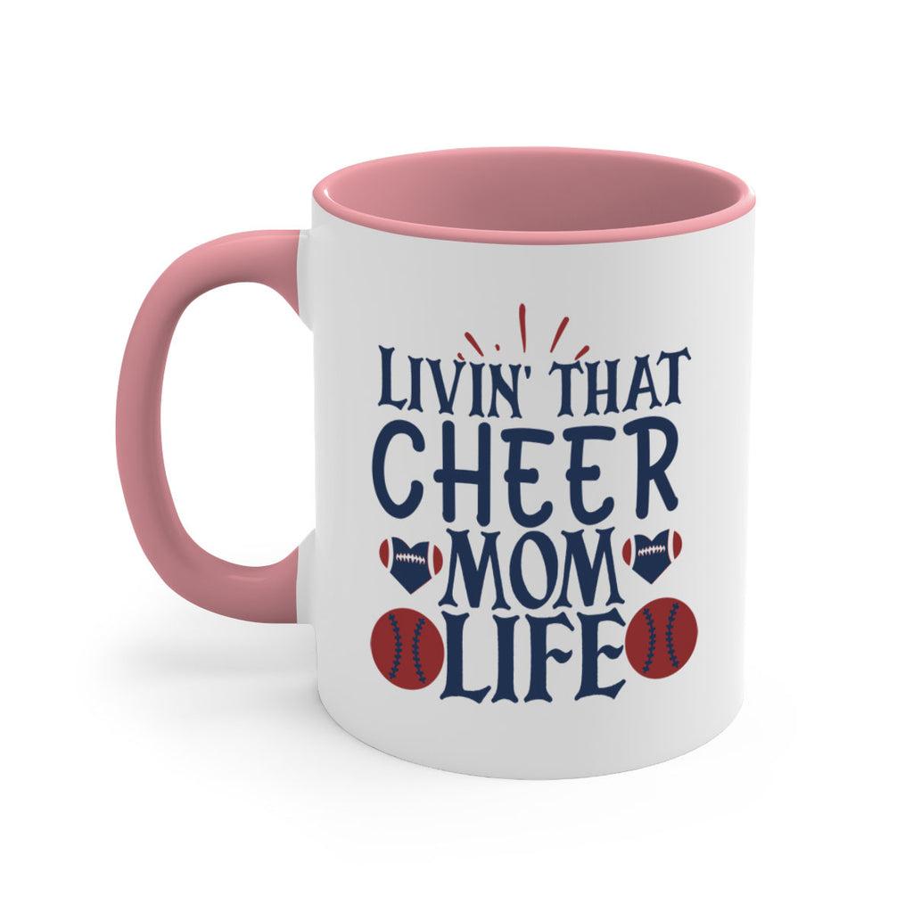 Livin that cheer mom life 1535#- football-Mug / Coffee Cup