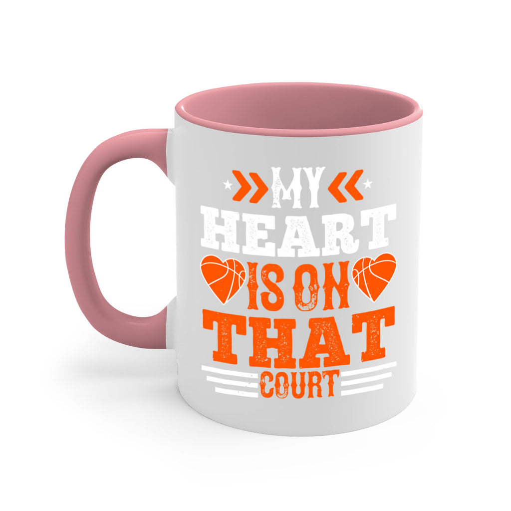 My heart is on that court 641#- basketball-Mug / Coffee Cup