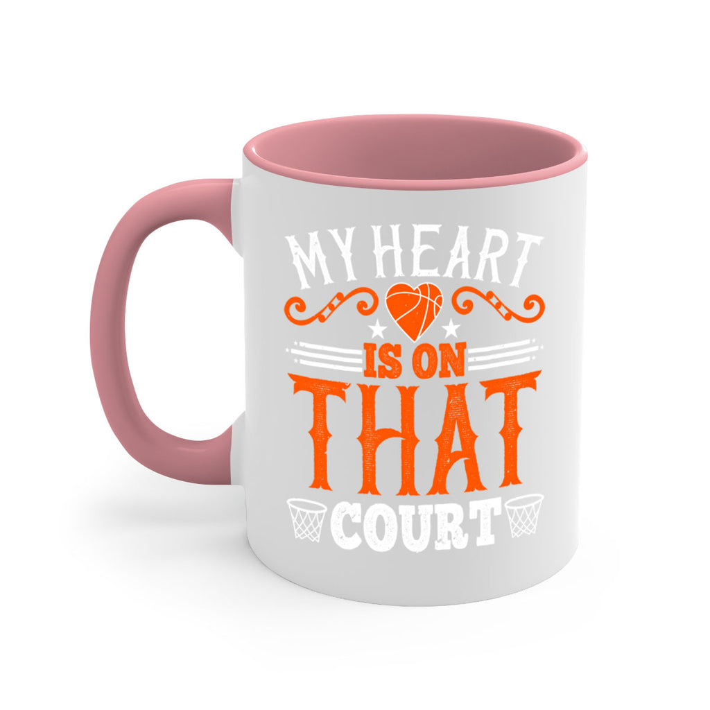 My heart is on that court 643#- basketball-Mug / Coffee Cup