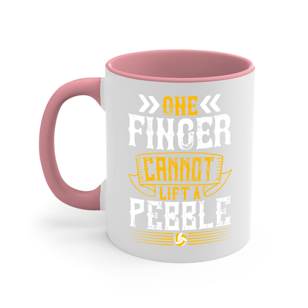 One finger cannot lift a pebble Style 611#- volleyball-Mug / Coffee Cup