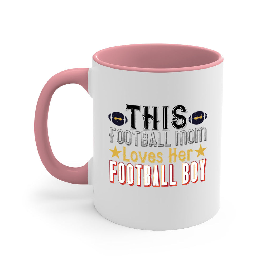This football mom loves her footboll boy 142#- football-Mug / Coffee Cup