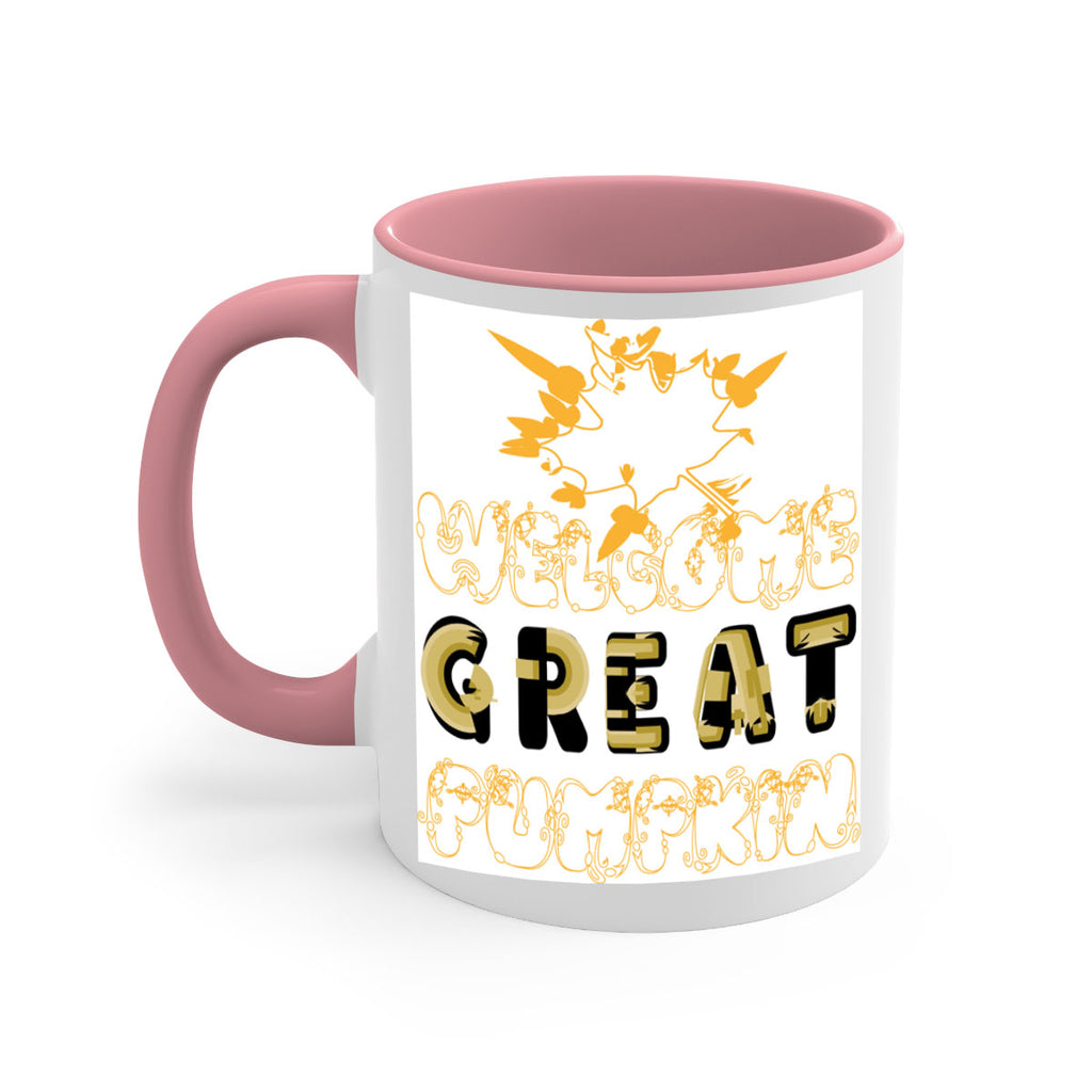 WelcomeGreatPumpkindesign 639#- fall-Mug / Coffee Cup