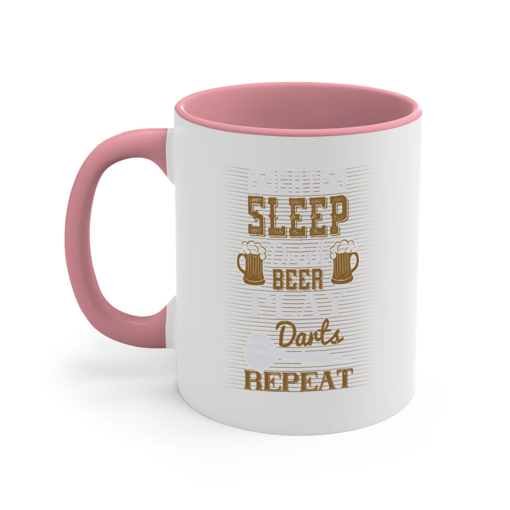 eat sleep drink beer play darts repeat 2259#- darts-Mug / Coffee Cup