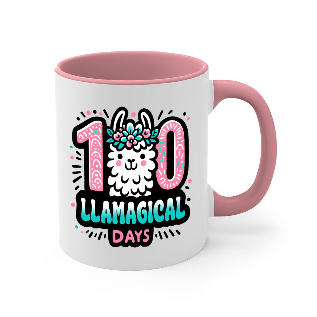 100 Llamagical Days Sublimation 35#- 100 days-Mug / Coffee Cup