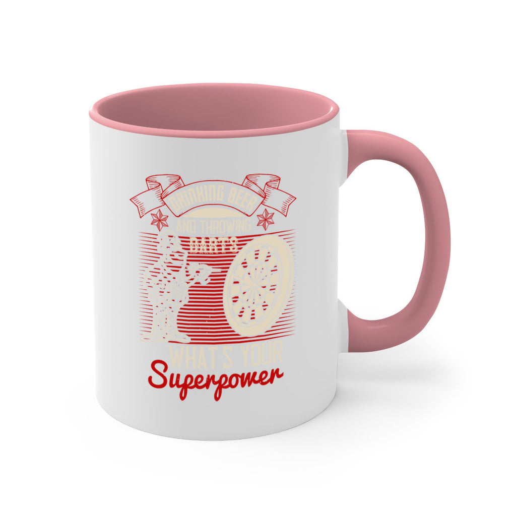 Drinking Beer And Throwing Darts Whats Your Superpower 2269#- darts-Mug / Coffee Cup