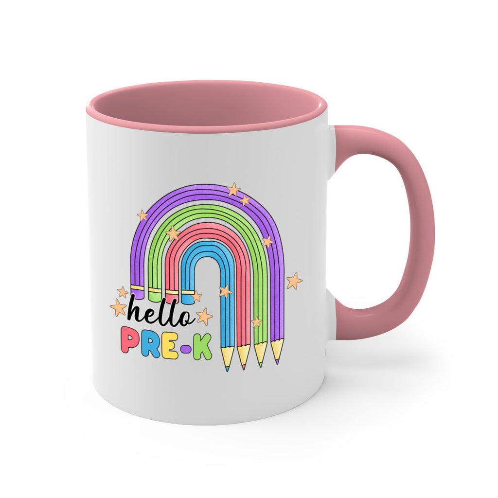 Hello PreK Pencil Rainbow 5#- preK-Mug / Coffee Cup