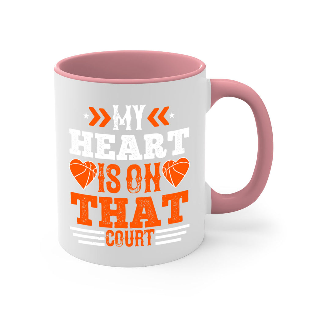 My heart is on that court 641#- basketball-Mug / Coffee Cup