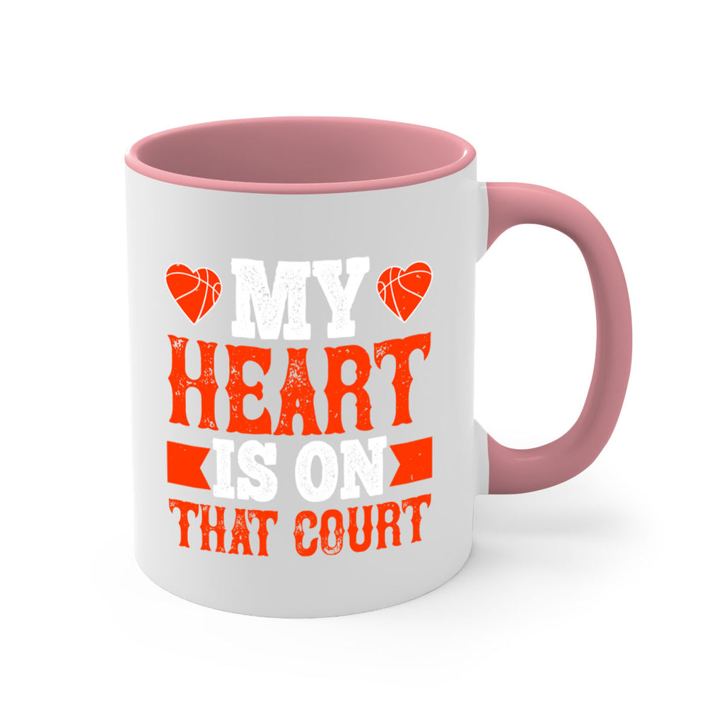 My heart is on that court 642#- basketball-Mug / Coffee Cup