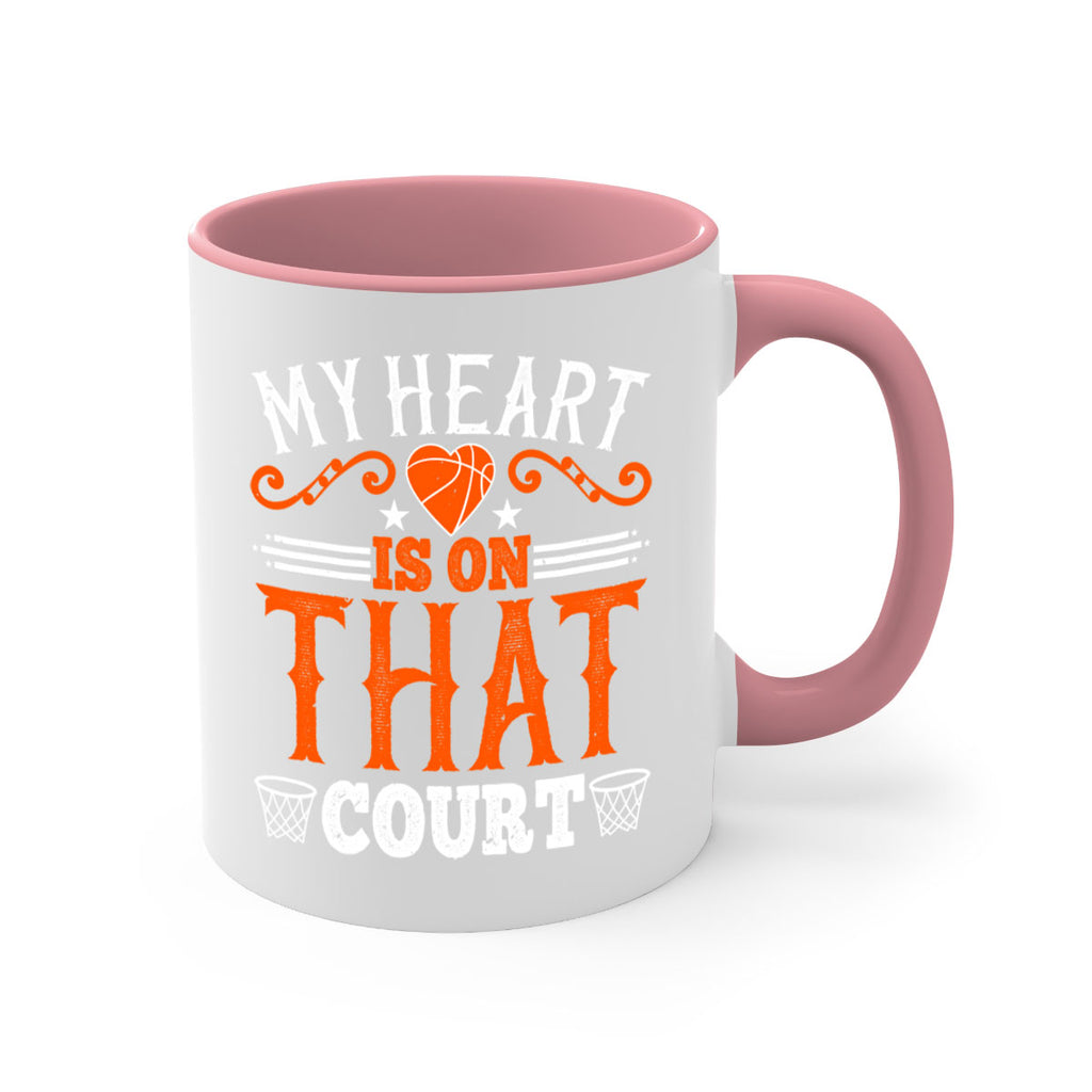 My heart is on that court 643#- basketball-Mug / Coffee Cup