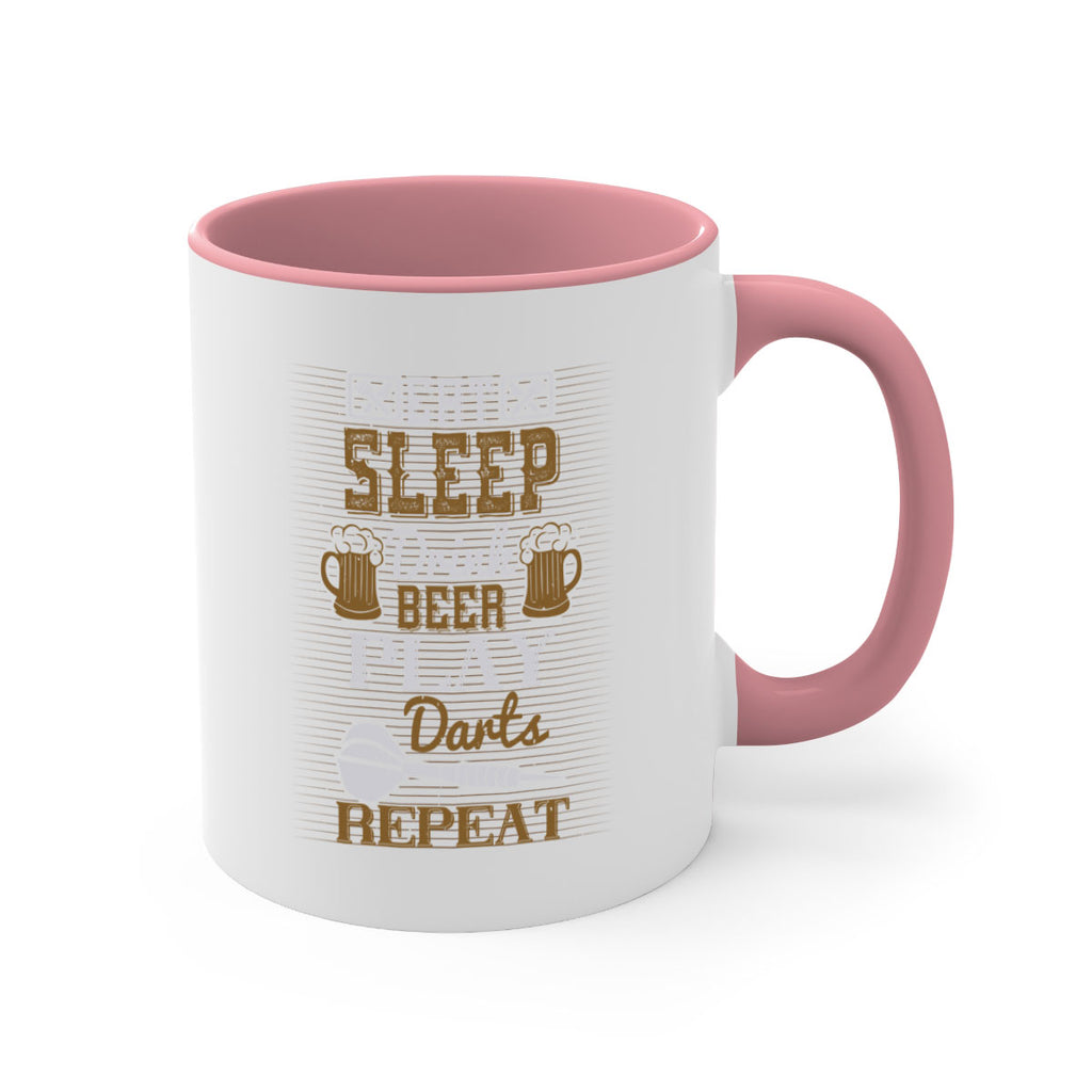 eat sleep drink beer play darts repeat 2259#- darts-Mug / Coffee Cup