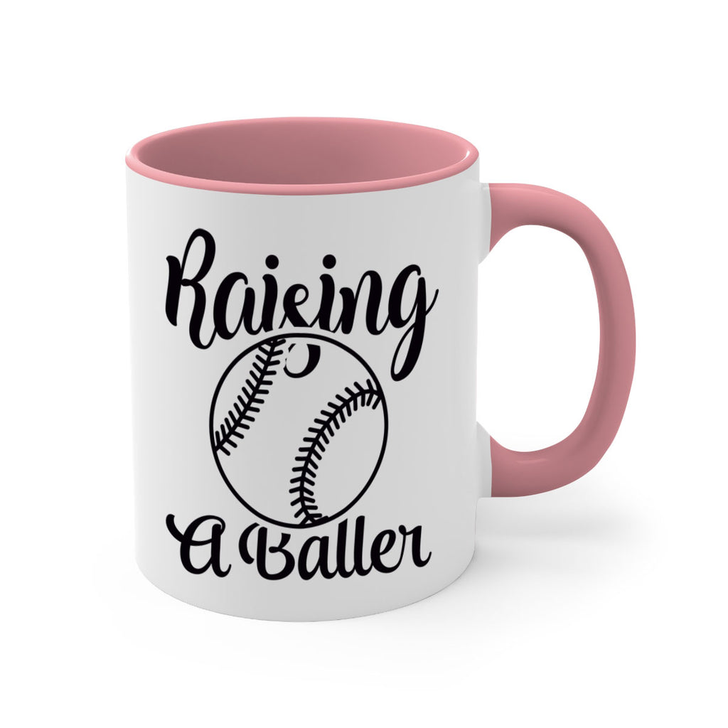 raising a baller 2277#- softball-Mug / Coffee Cup