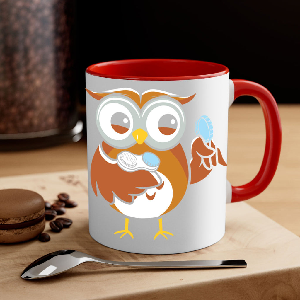 Funny Owl Contact Lens Case A TurtleRabbit 6#- owl-Mug / Coffee Cup
