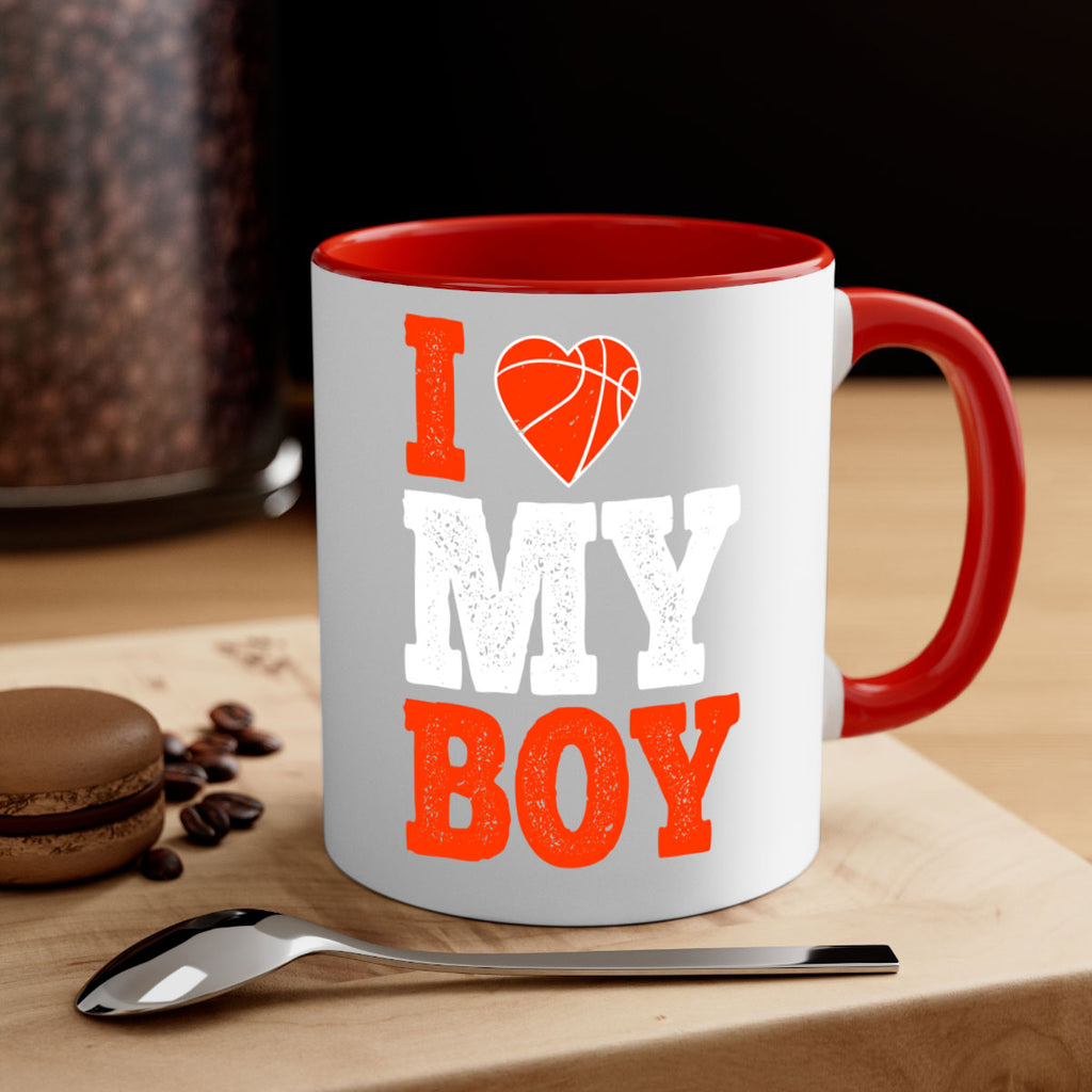 I love my boy 2255#- basketball-Mug / Coffee Cup