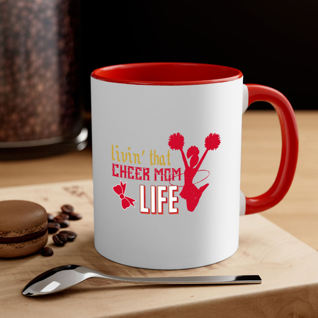 Livin that cheer mom life 787#- football-Mug / Coffee Cup