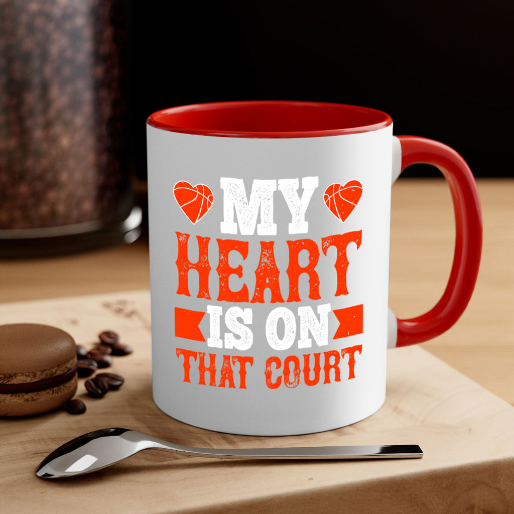 My heart is on that court 1817#- basketball-Mug / Coffee Cup