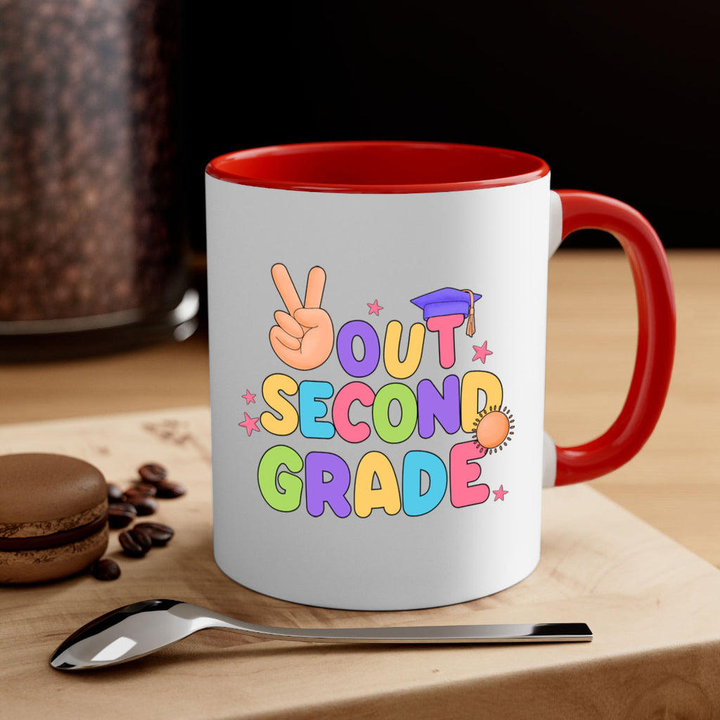 Peace Out 2nd Grade Peace 18#- second grade-Mug / Coffee Cup
