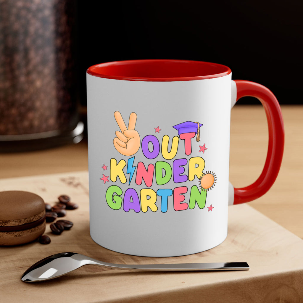 Peace Out Kindergarten Peace Hand 14#- Kindergarten-Mug / Coffee Cup