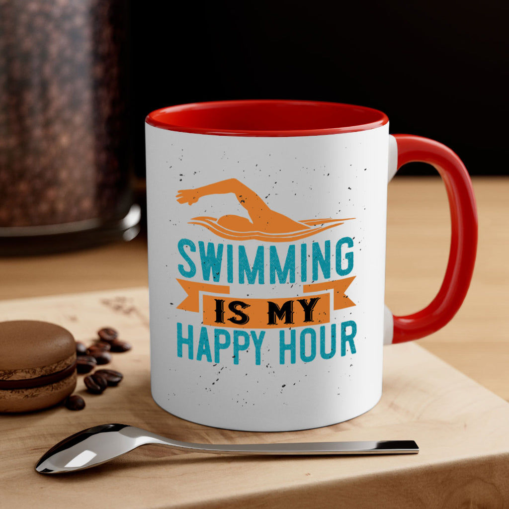 swimming is myhappy hour 378#- swimming-Mug / Coffee Cup