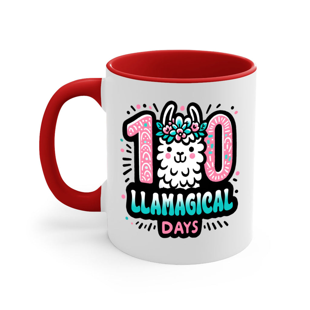 100 Llamagical Days Sublimation 35#- 100 days-Mug / Coffee Cup