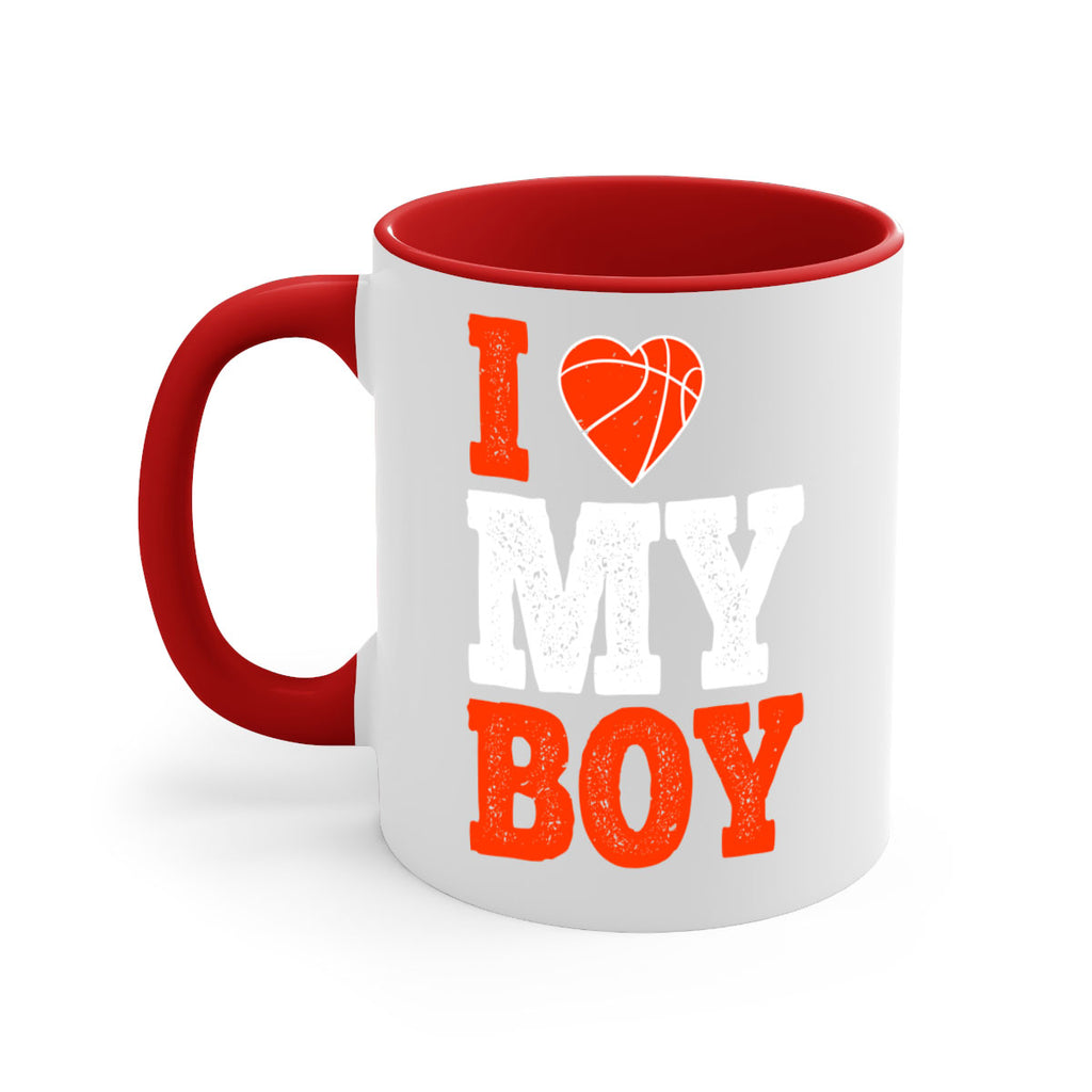 I love my boy 2255#- basketball-Mug / Coffee Cup