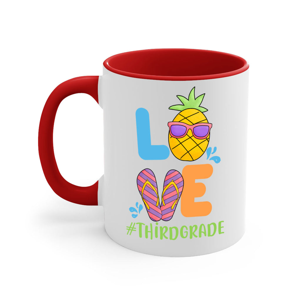 LOVE 3rd Grade Summer Pineapple 17#- Third Grade-Mug / Coffee Cup