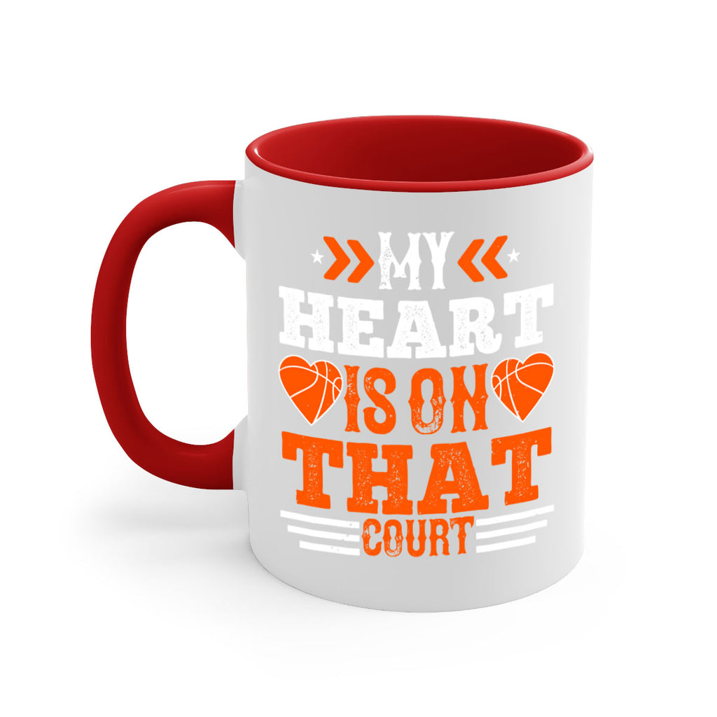 My heart is on that court 641#- basketball-Mug / Coffee Cup