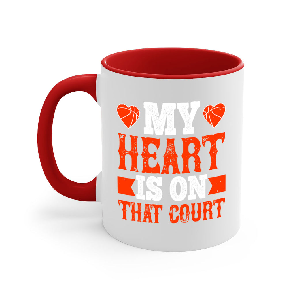 My heart is on that court 642#- basketball-Mug / Coffee Cup