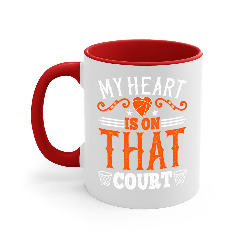 My heart is on that court 643#- basketball-Mug / Coffee Cup