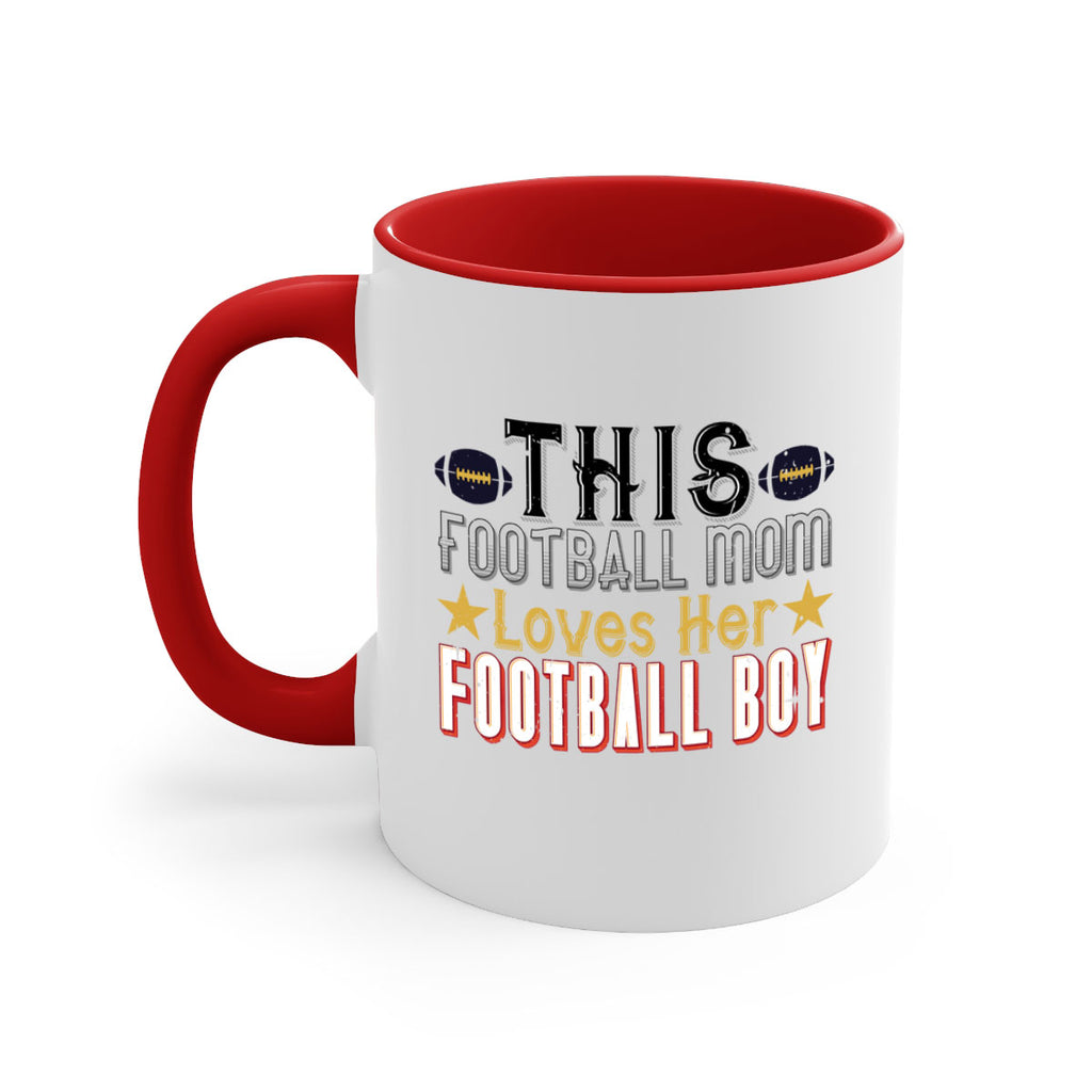 This football mom loves her footboll boy 142#- football-Mug / Coffee Cup
