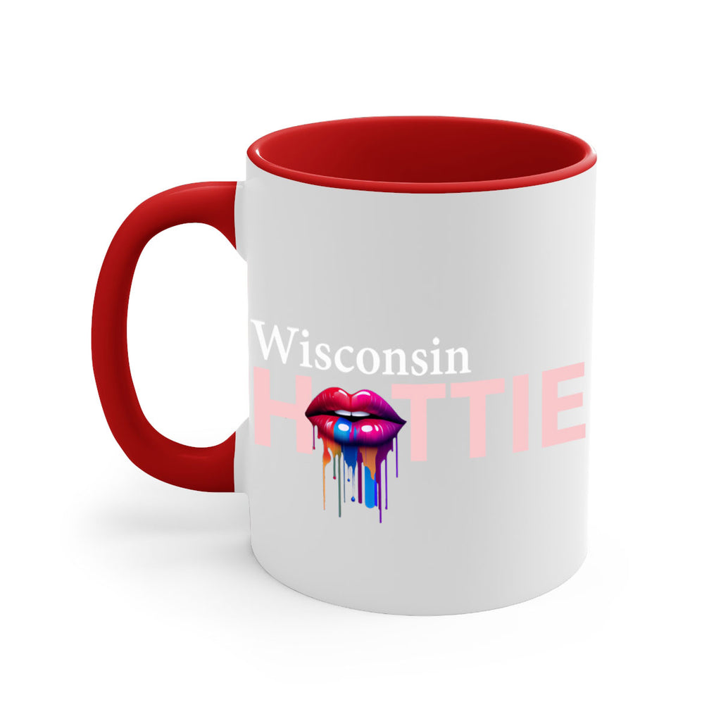 Wisconsin Hottie with dripping lips 123#- Hottie Collection-Mug / Coffee Cup