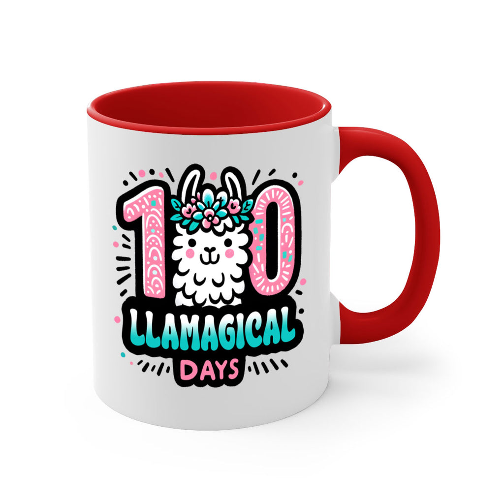 100 Llamagical Days Sublimation 35#- 100 days-Mug / Coffee Cup