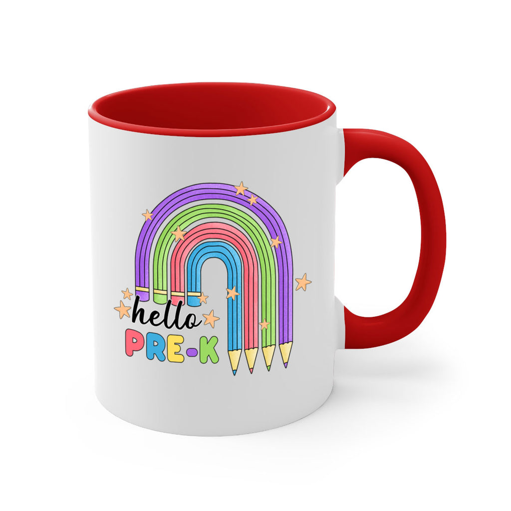 Hello PreK Pencil Rainbow 5#- preK-Mug / Coffee Cup
