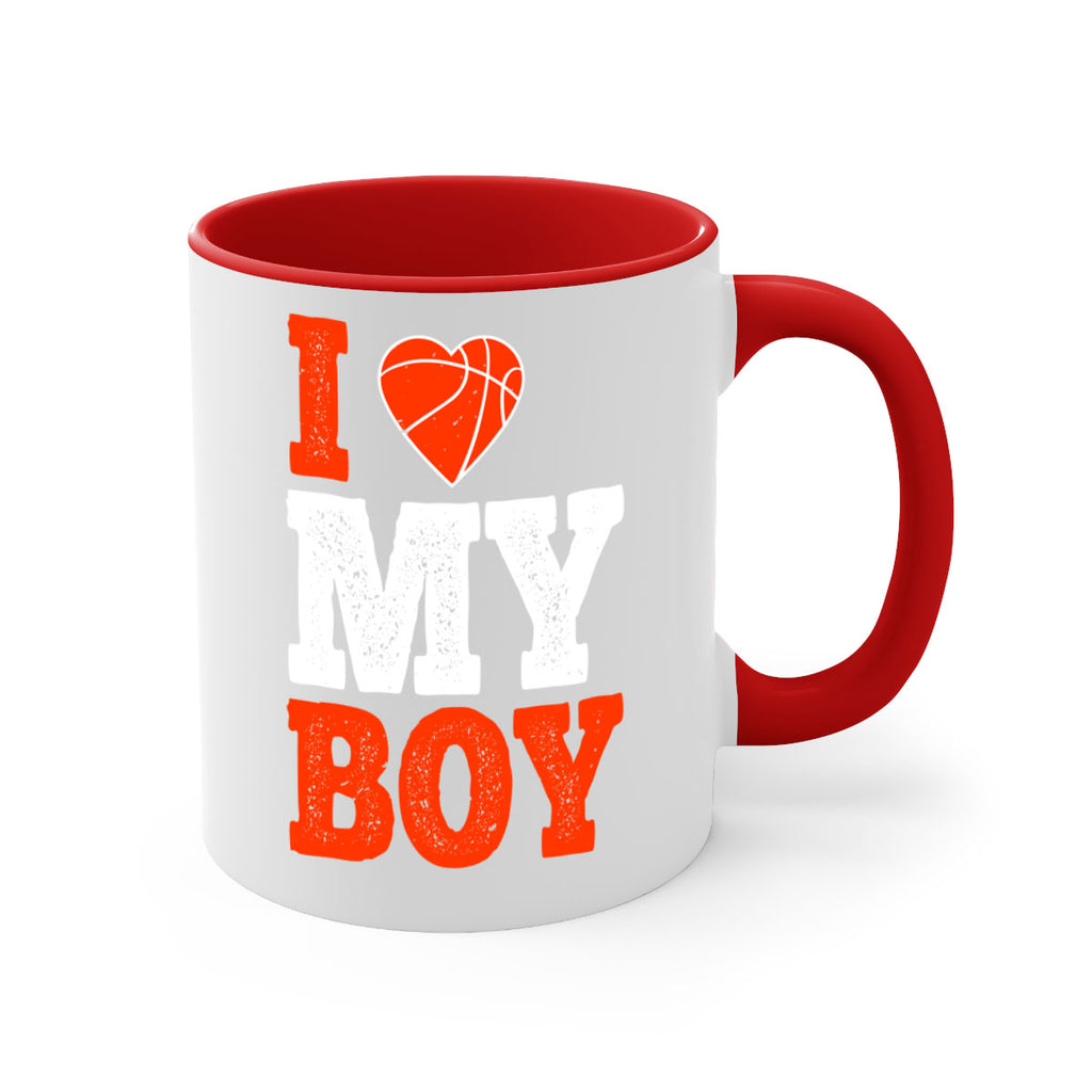 I love my boy 2255#- basketball-Mug / Coffee Cup