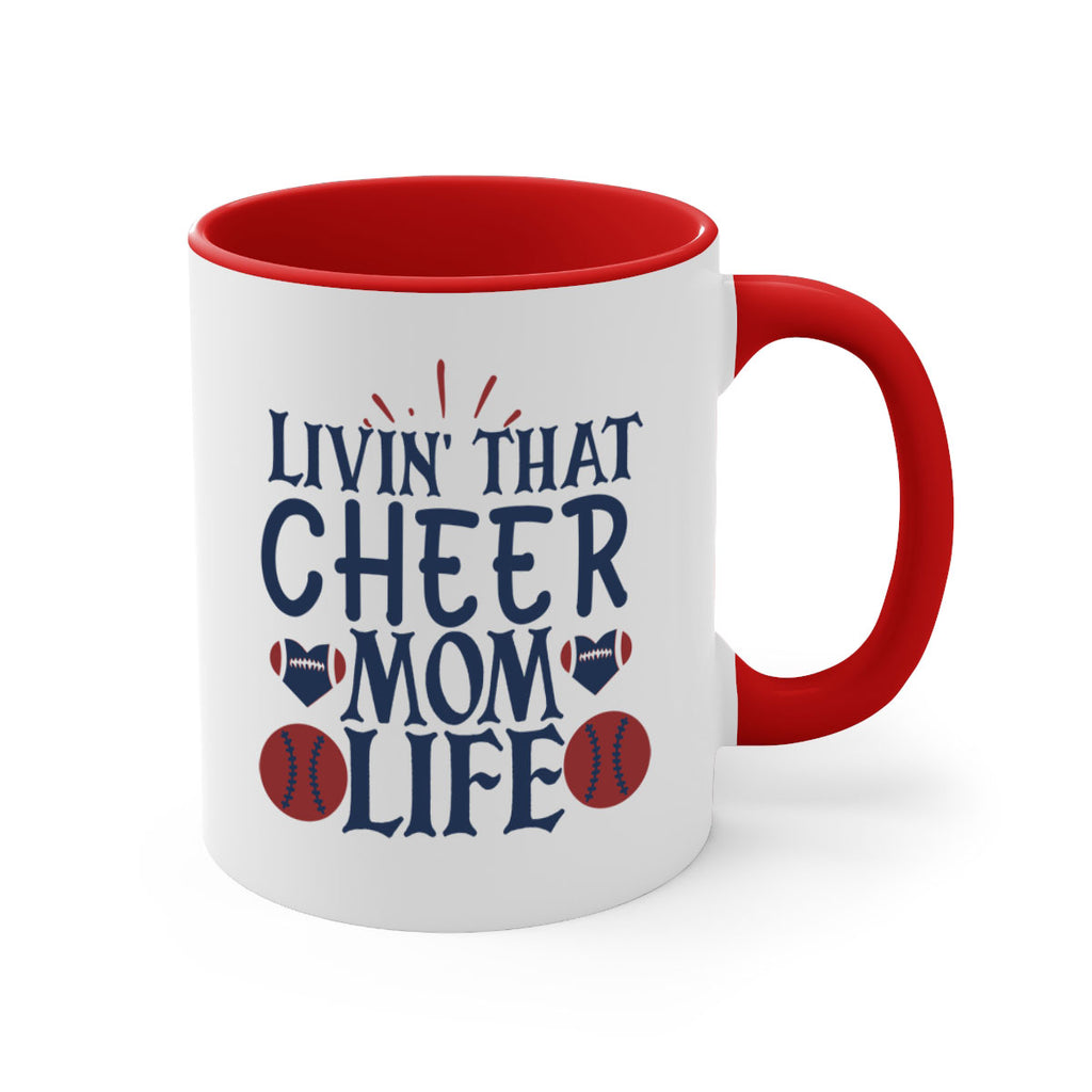 Livin that cheer mom life 1535#- football-Mug / Coffee Cup