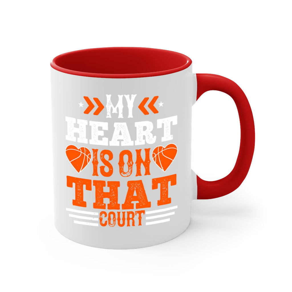 My heart is on that court 1807#- basketball-Mug / Coffee Cup