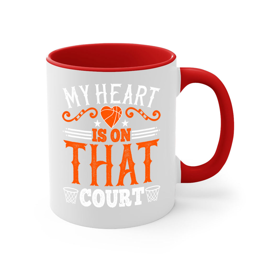 My heart is on that court 643#- basketball-Mug / Coffee Cup