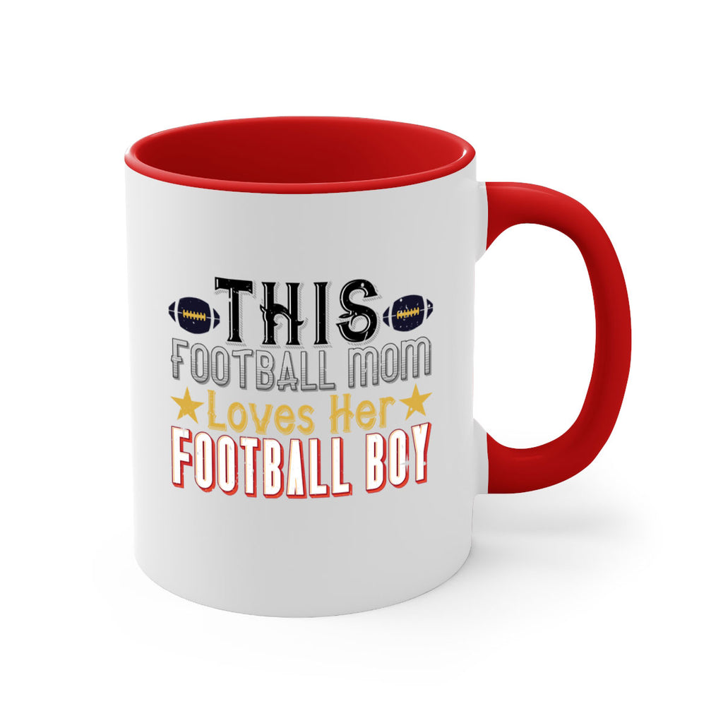 This football mom loves her footboll boy 142#- football-Mug / Coffee Cup