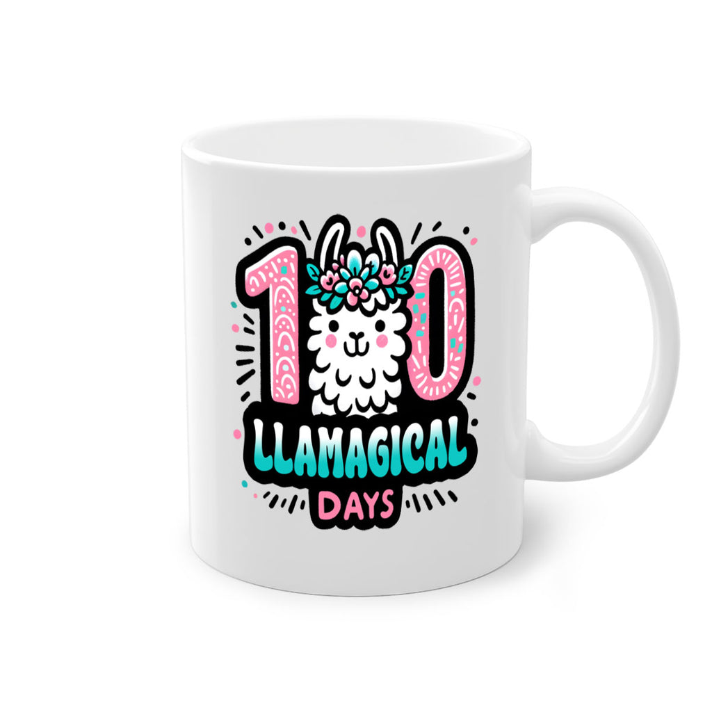 100 Llamagical Days Sublimation 35#- 100 days-Mug / Coffee Cup