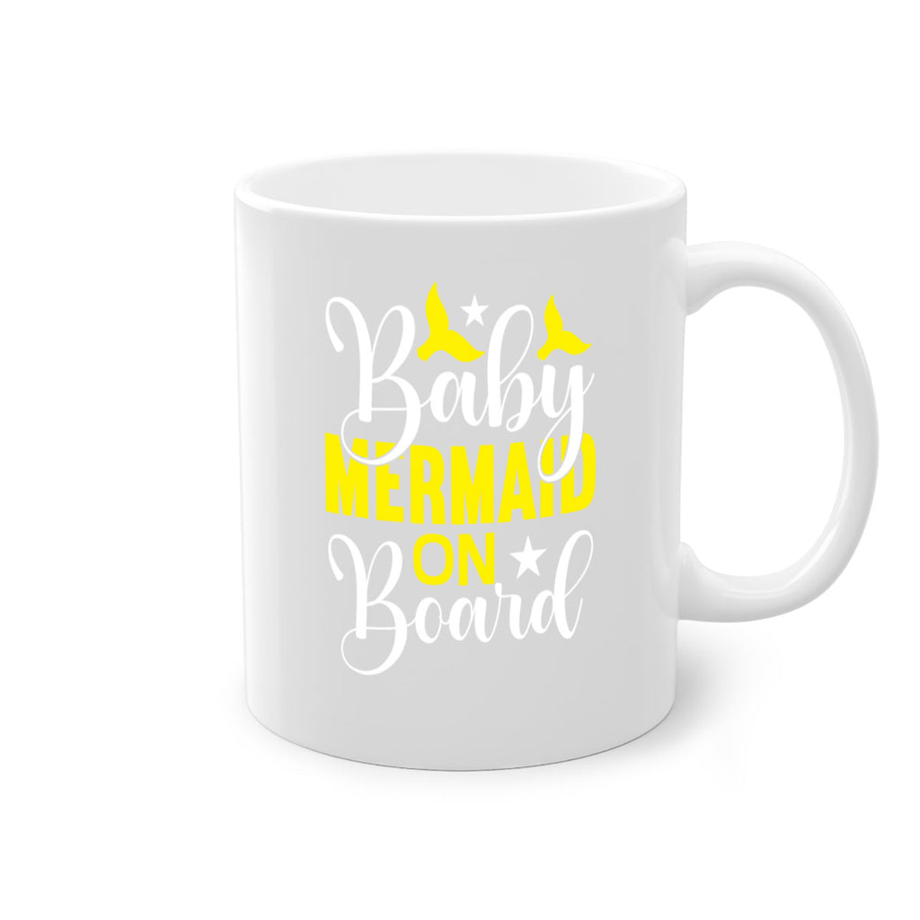 Baby Mermaid on Board 21#- mermaid-Mug / Coffee Cup