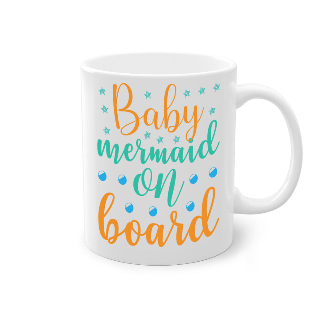 Baby Mermaid on Board 40#- mermaid-Mug / Coffee Cup