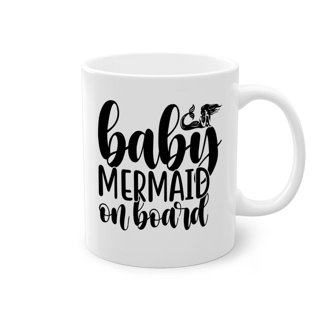 Baby mermaid on board 41#- mermaid-Mug / Coffee Cup