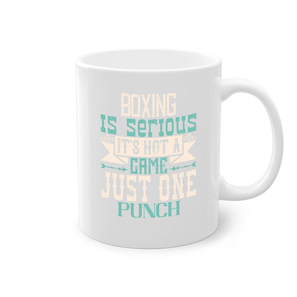 Boxing is serious Its not a game Just one punch 1556#- boxing-Mug / Coffee Cup