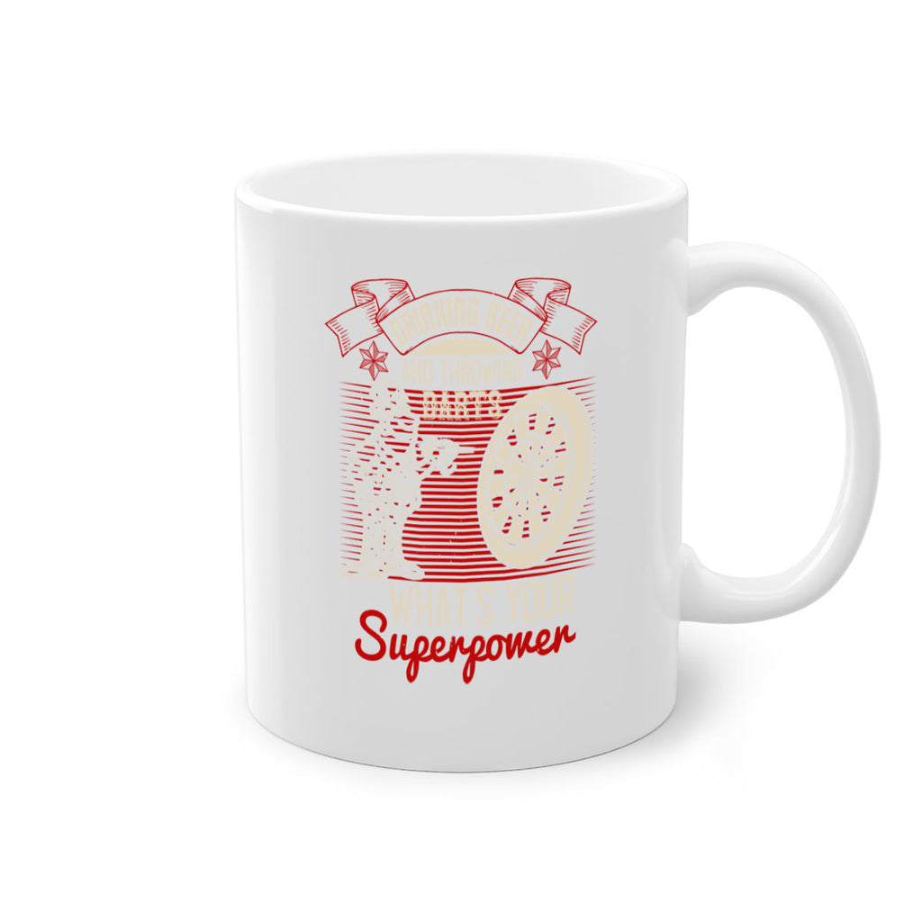 Drinking Beer And Throwing Darts Whats Your Superpower 2269#- darts-Mug / Coffee Cup