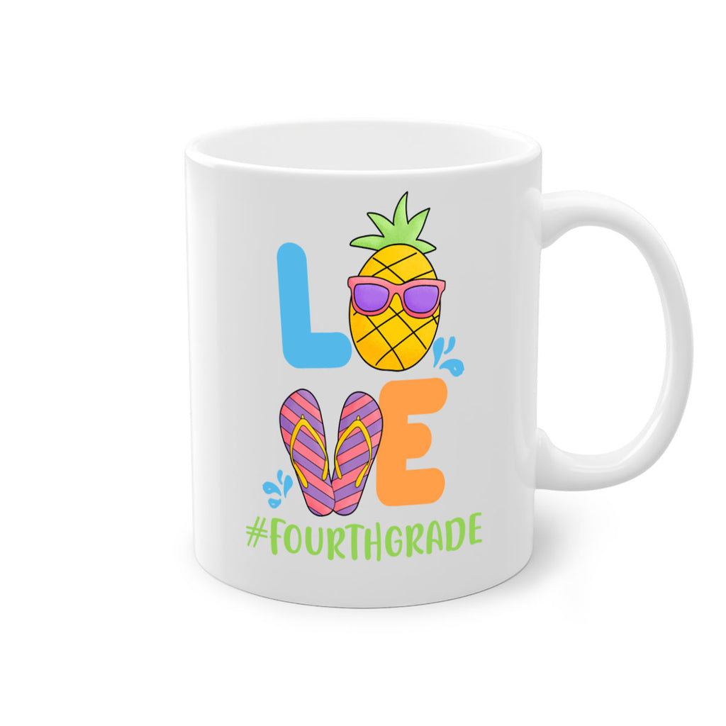 LOVE 4th Grade Summer Pineapple 18#- 4th grade-Mug / Coffee Cup