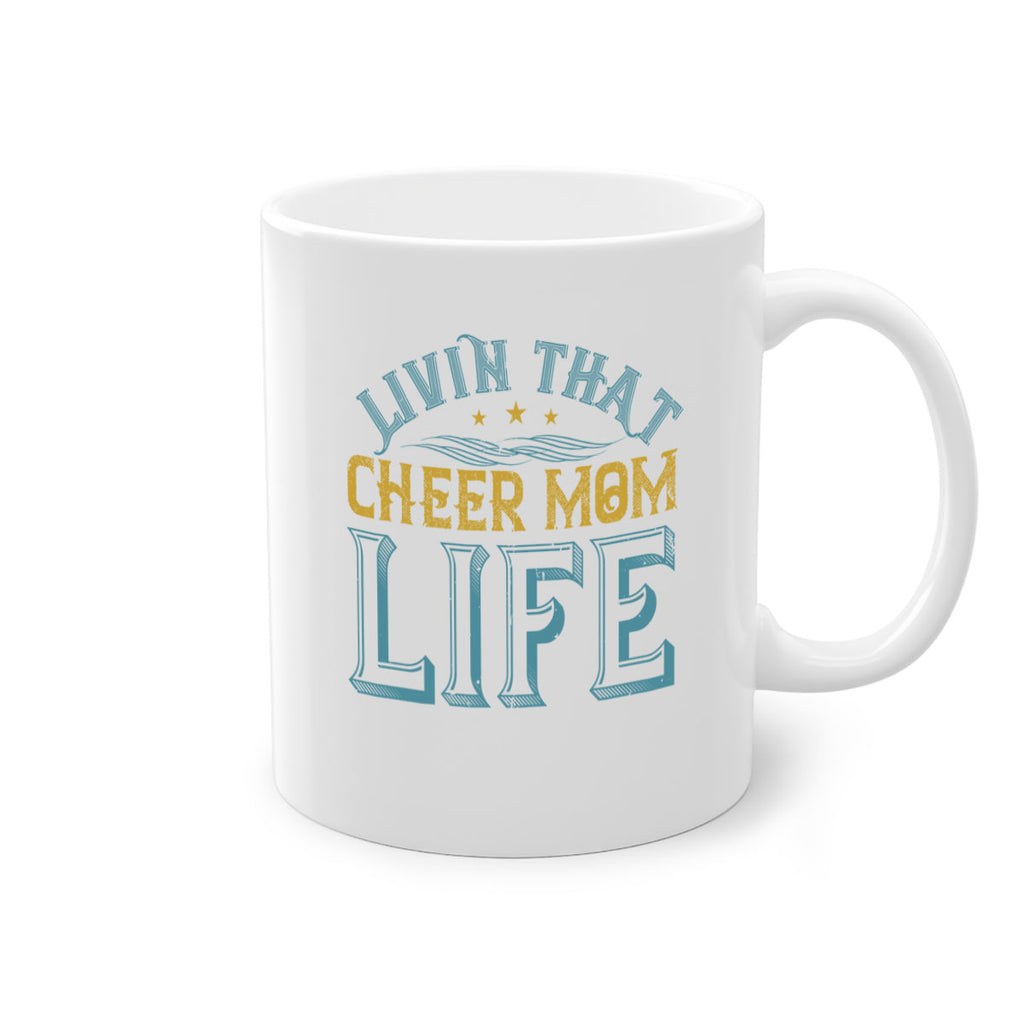 Livin that cheer mom life 786#- football-Mug / Coffee Cup