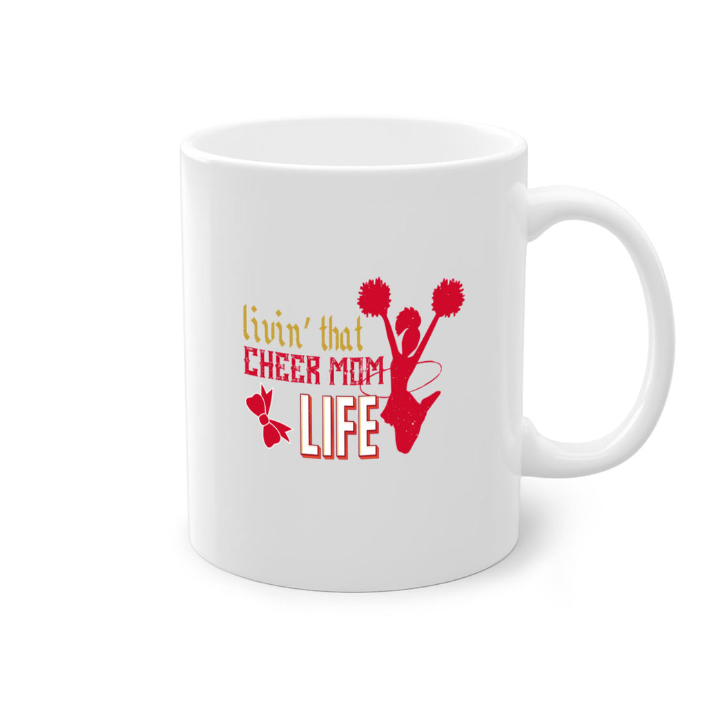 Livin that cheer mom life 787#- football-Mug / Coffee Cup