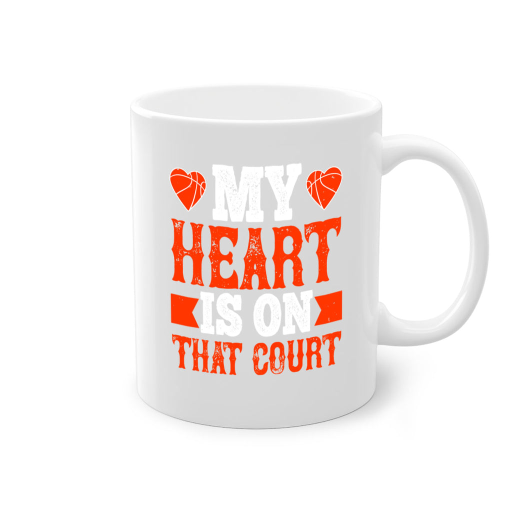 My heart is on that court 1817#- basketball-Mug / Coffee Cup
