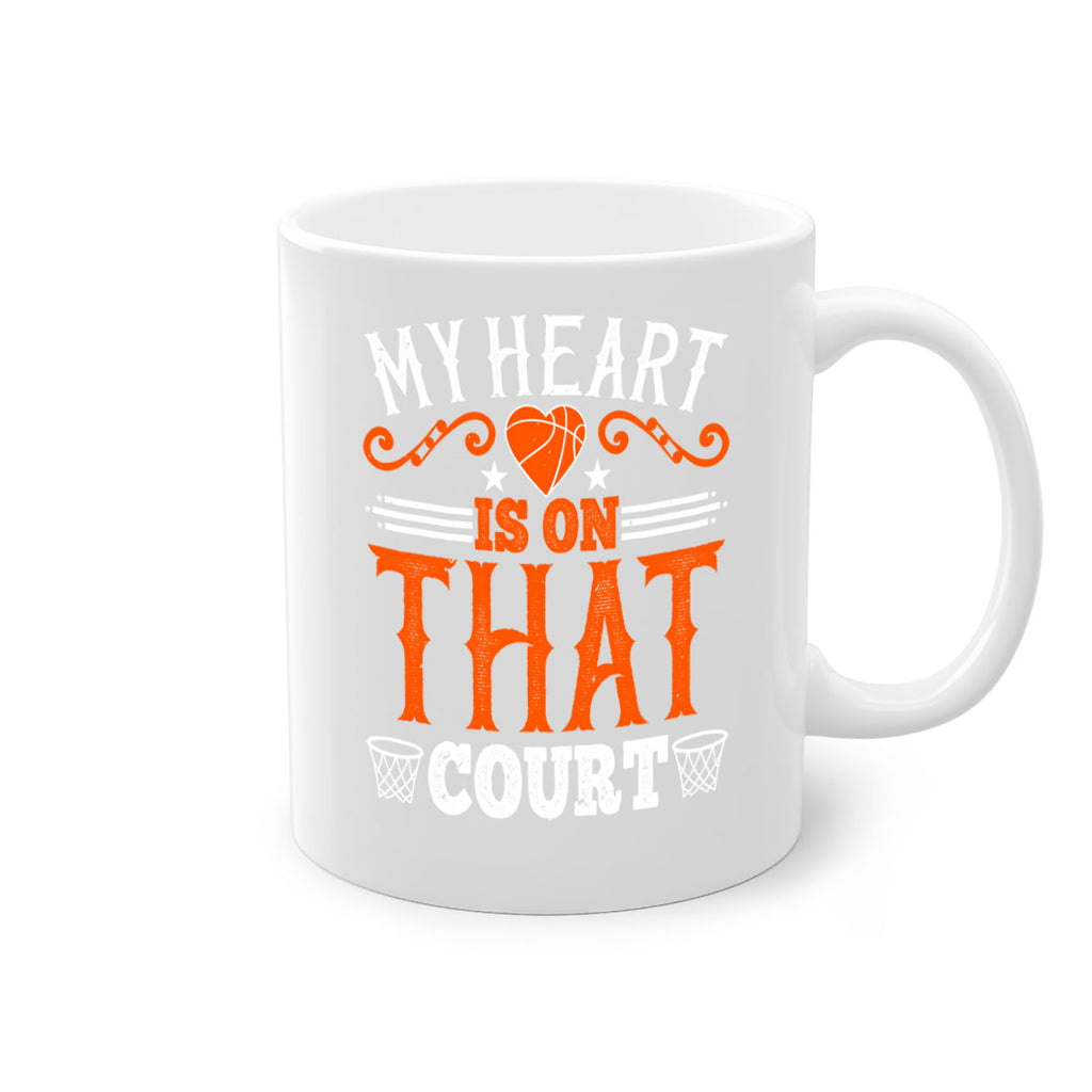 My heart is on that court 643#- basketball-Mug / Coffee Cup