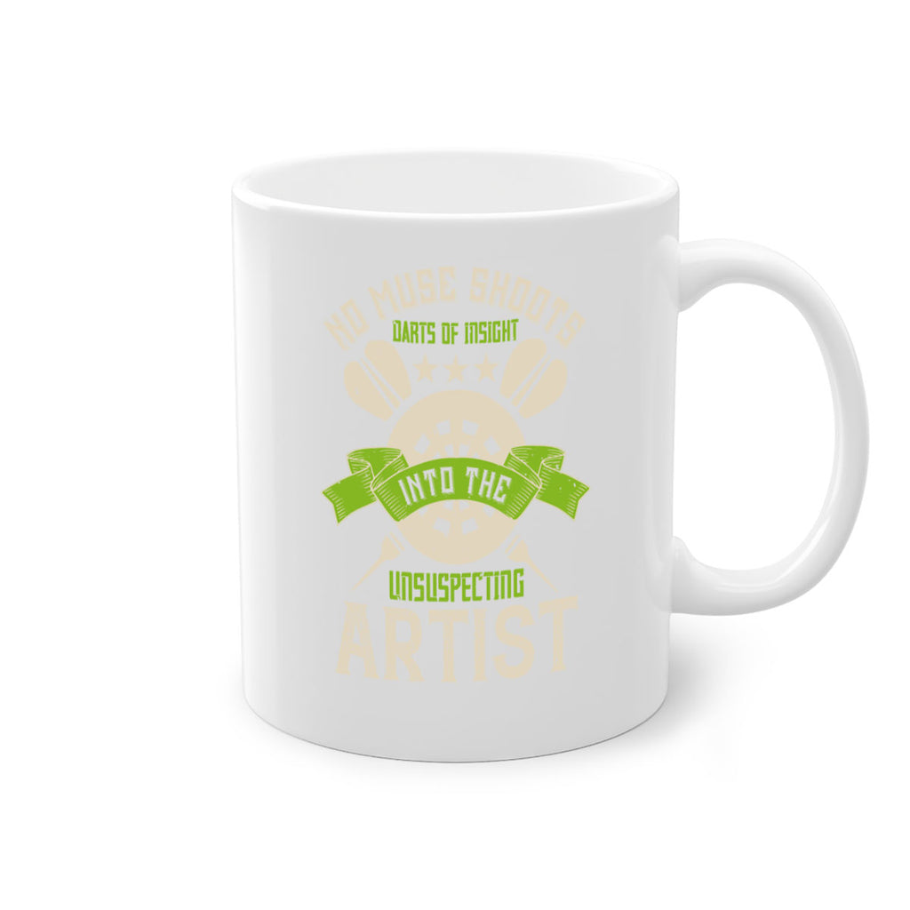 No muse shoots darts of insight into the unsuspecting artis 1924#- darts-Mug / Coffee Cup